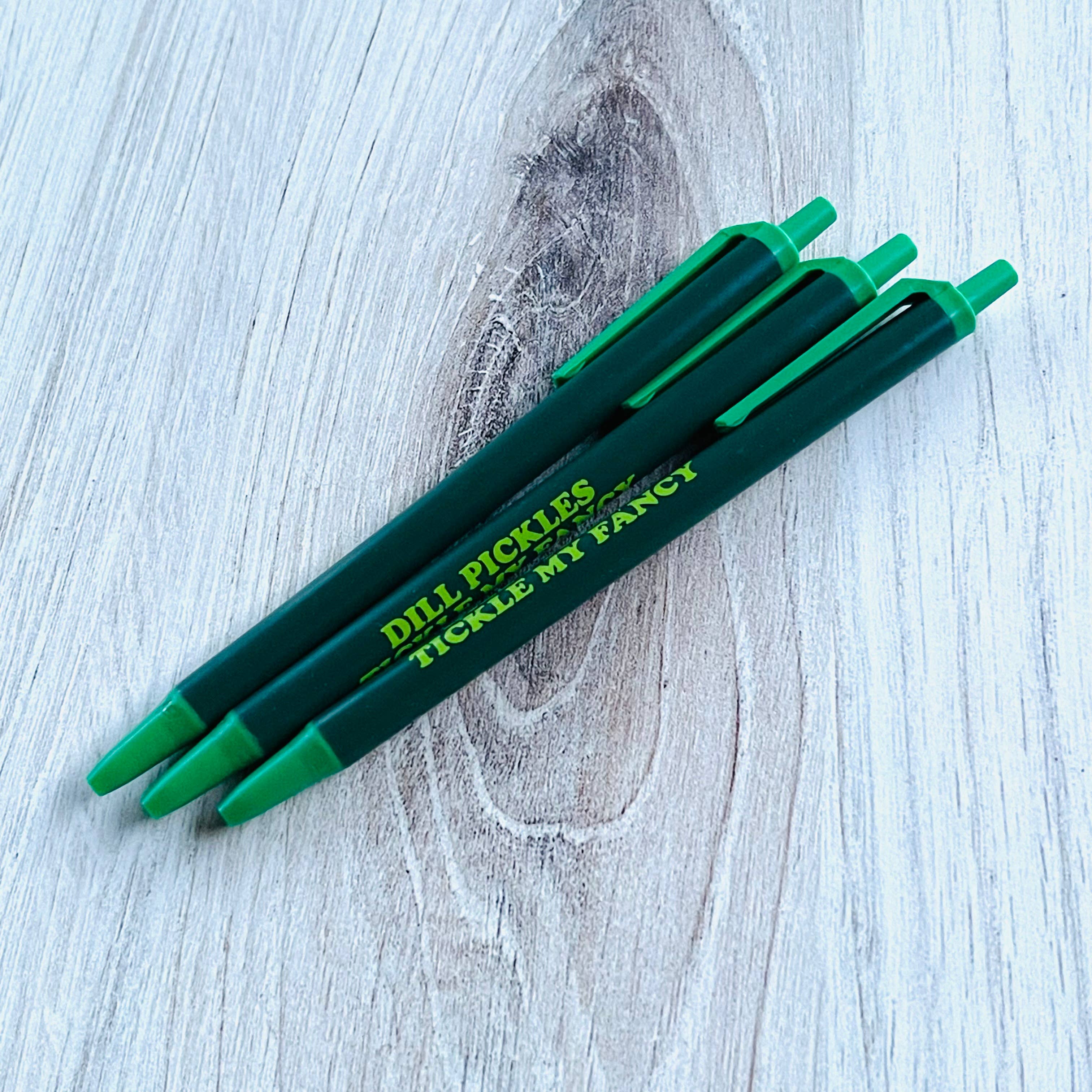 The Silver Spider - Wholesale Pen - Dill pickles tickle my fancy Bic Clic Stic Pen foodie Jewish2