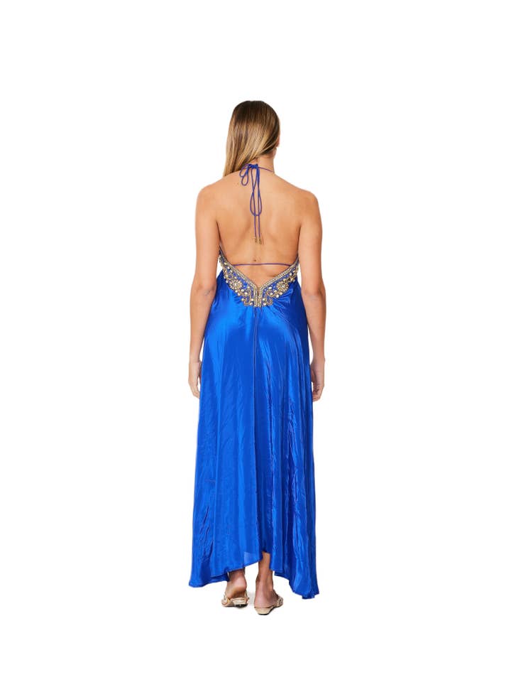 Ranee's - Vente Robe – femme - Robe bleue royale à ornements3