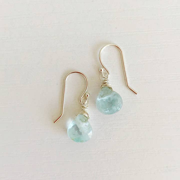 Boucles d'oreilles Raindrop - Argent sterling pour la vente par Mermaids + Madeleines