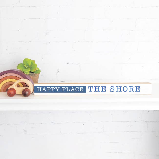 Rustic Marlin - Wholesale Sign - Personalized Happy Place Skinny Sign