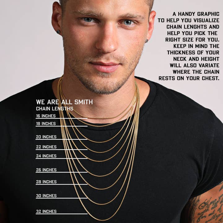 We Are All Smith - Wholesale Link & Chain Necklace - 1mm Minimalist Gold Men's Chain Necklace