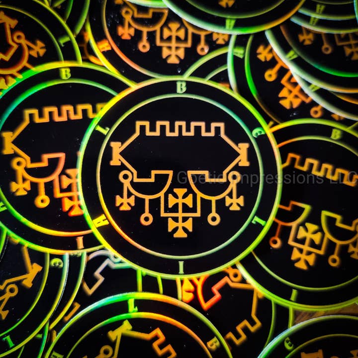 Goetic Impressions - Wholesale Sticker - Belial Sigil Holographic Sticker6