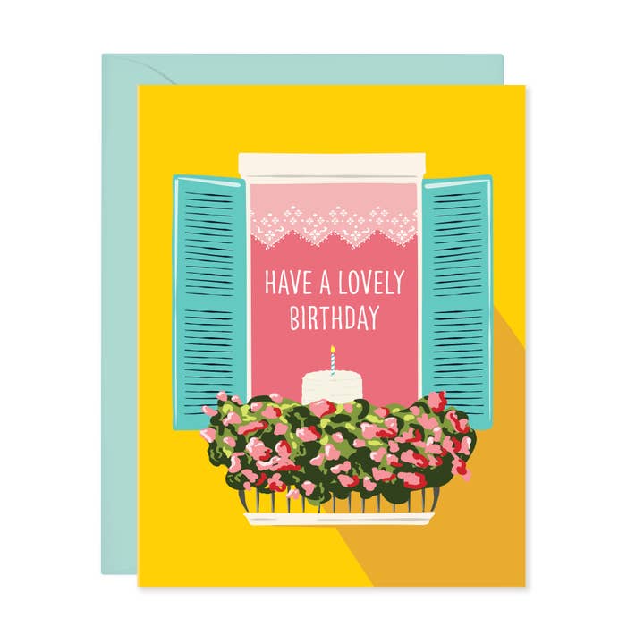 Lieve Verjaardag | Europese Raam Verjaardagskaart (A2) voor wholesale door Lucy Loves Paper