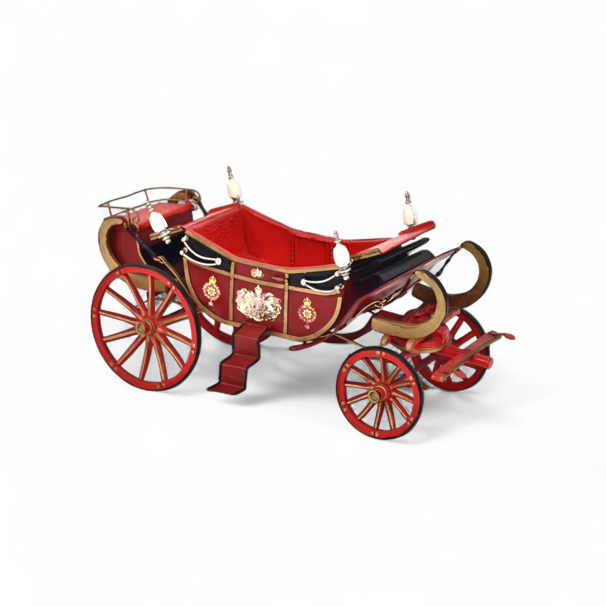 Cheungs Home Decor - Venta al por mayor Figura decorativa - Modelo de diligencia vintage de metal de 16,5" - Rojo3