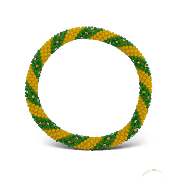 Nepalese geelgroene armband voor wholesale door Maison Yvelise