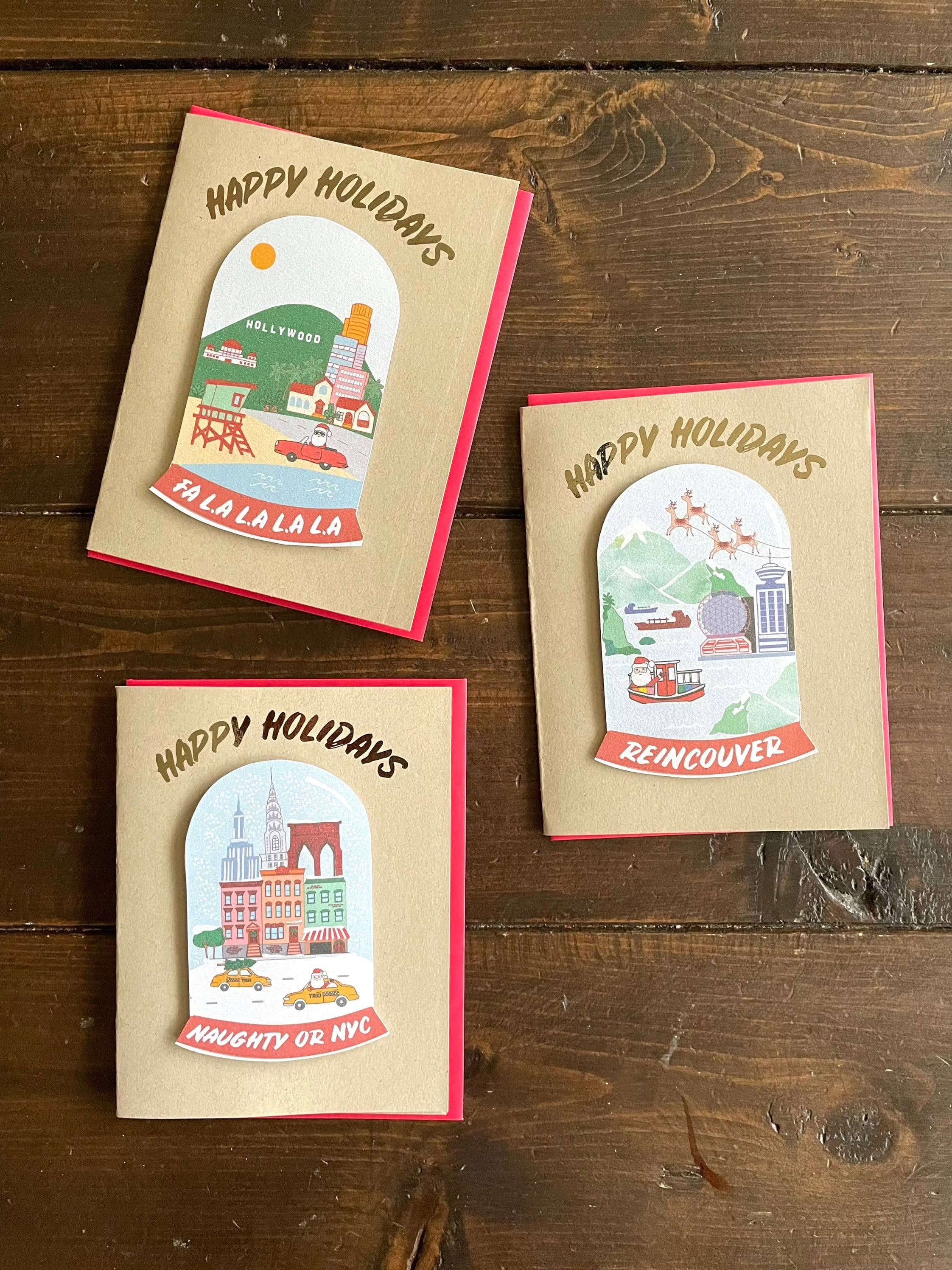 Papermain - Wholesale Christmas Card - New York 3D Snow Globe Christmas Card3