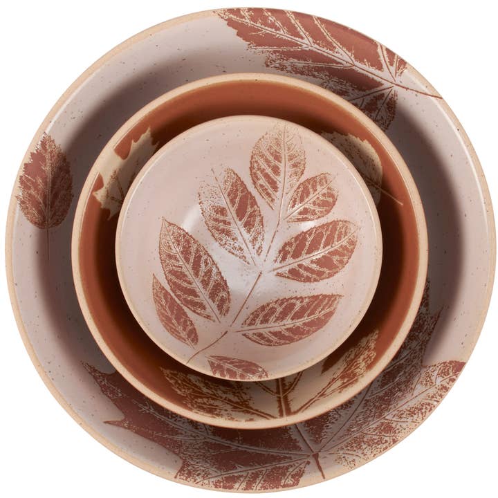 Primitives by Kathy - Wholesale Decorative Plate/Dish/Bowl - Fall Leaves Bowl Set1