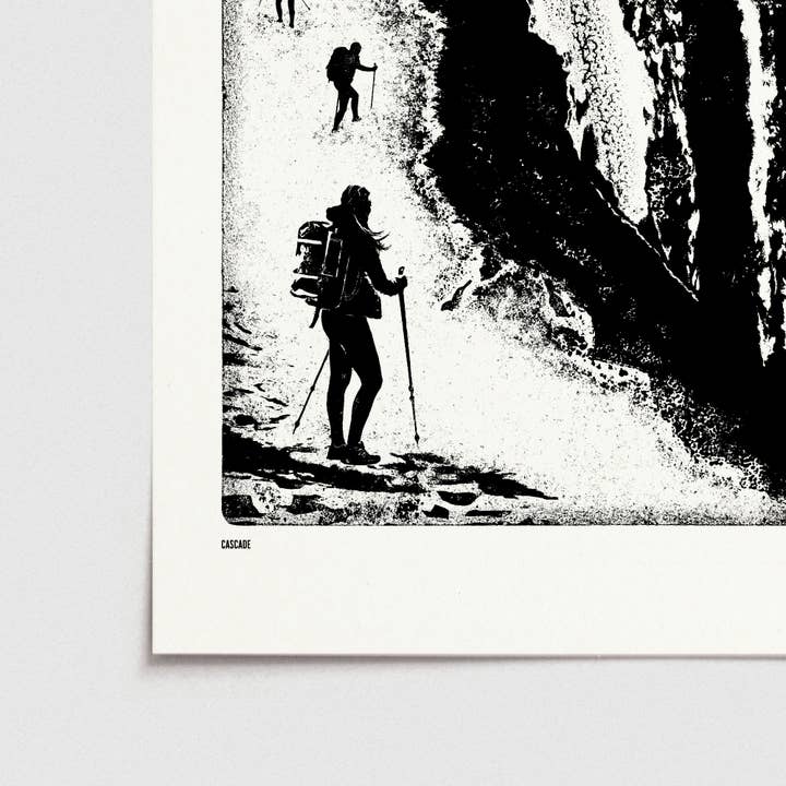 Luke Holcombe Studio – wholesale Art print – Cascade, Digital Print (A4, A3) Nature Waterfall Walking5