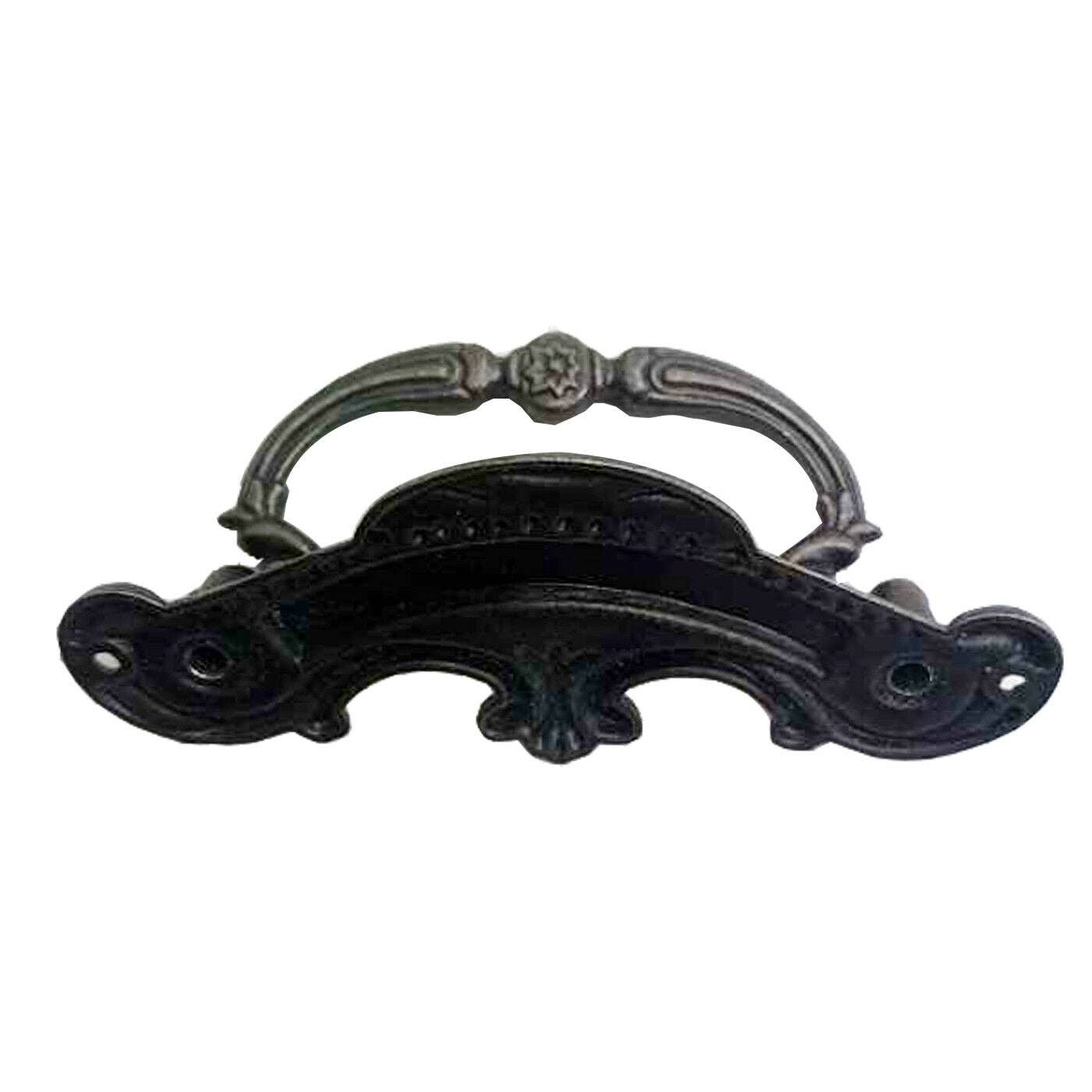 Ledsone – wholesale Knob/pull – 5 Pack Black Cast Iron Rustic Door Pull Handle6