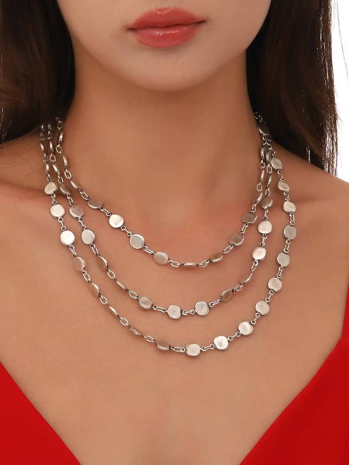 Collana da donna con catena placcata in argento sterling 925K per la vendita all'ingrosso da parte di Hadley Jewelry