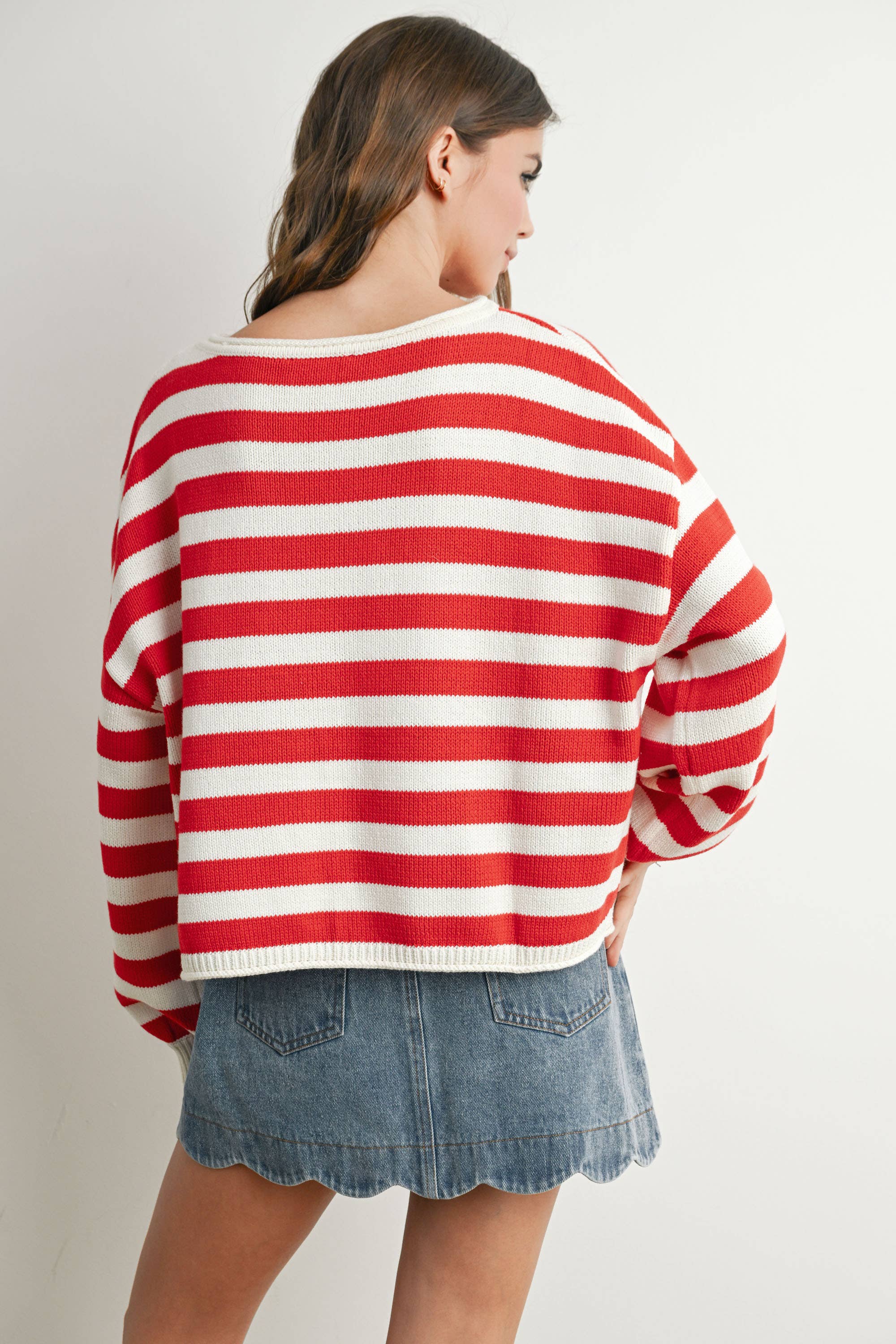 BUTTERMELON - Wholesale Pullover-trui - Dames - Gestreepte trui - BMW76458