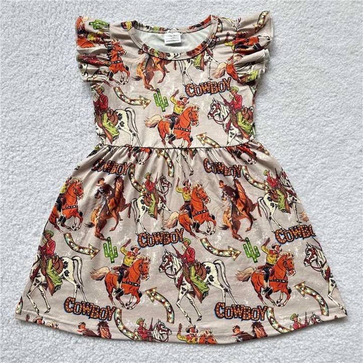 Baby girls cowboy rodeo pearl dresses 230602 for wholesale by Aier Wholesale