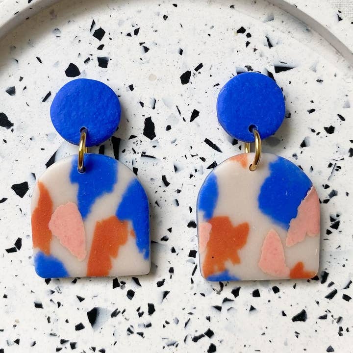 Terrazzo Dangly Earrings for wholesale by Love kiki designs
