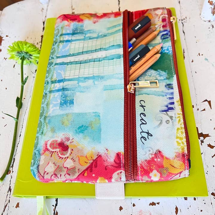 Kelly Rae Roberts - Wholesale Pencil Case/Pouch - Unleash Your Creativity Pen Pouch with Elastic Band
