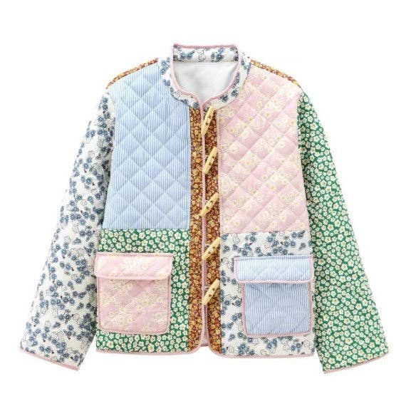 Casaco Acolchoado Patchwork para Mulher N5A567 por atacado de alberalkirk