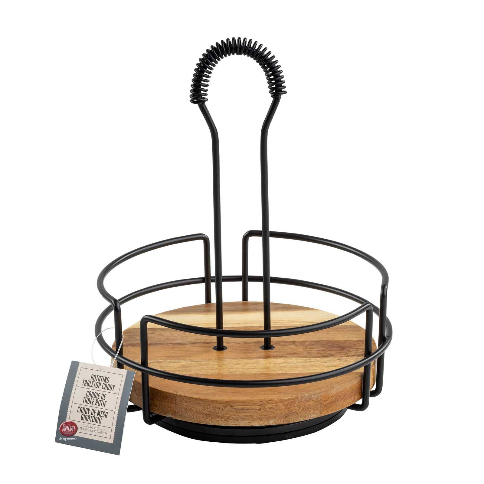 TableCraft Products Company - Wholesale Condiment/Dip Bowl - Round Rotating Tabletop Caddy, 8.5" dia x 10.5" height20