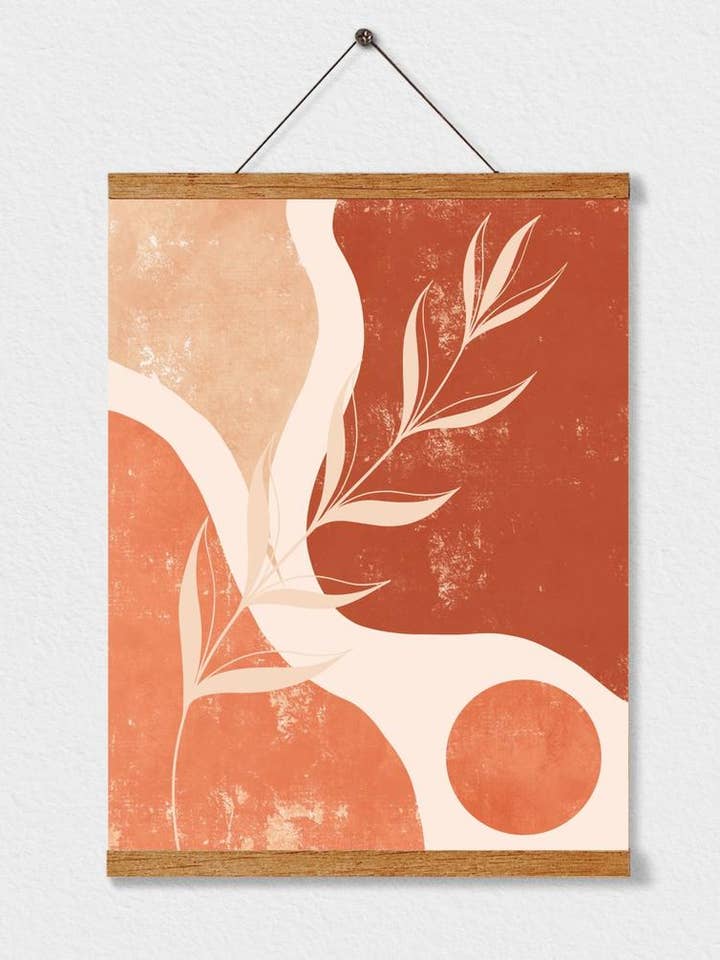 Pinkes Blatt-Kunstdruck für den Großhandel von Illustrations Its Funny Howww Inc