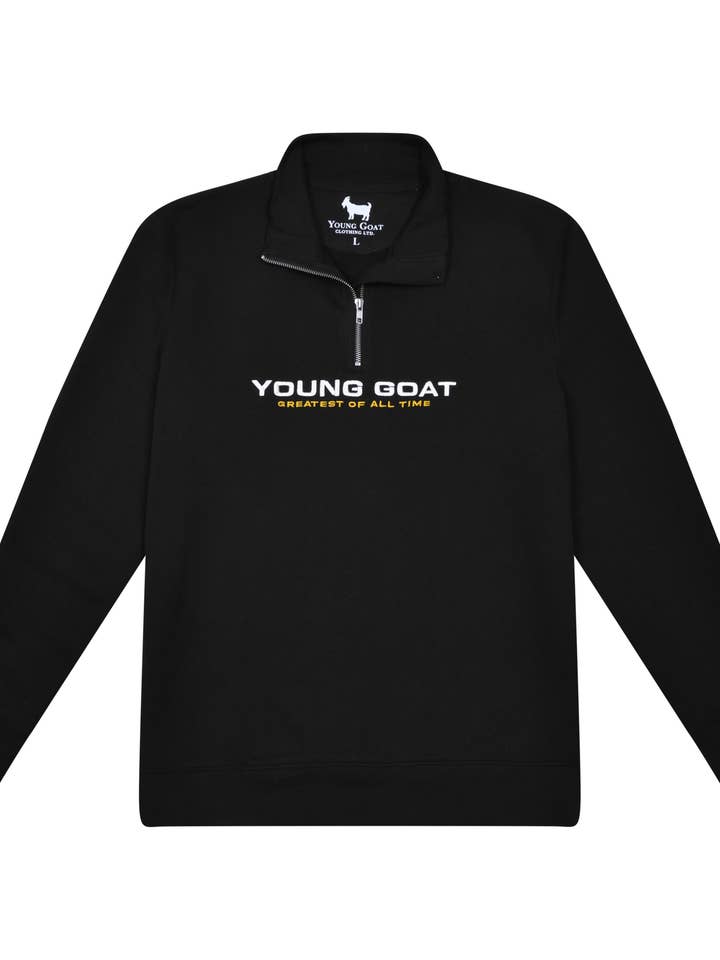 Acro Quarter Zip - Black/Gold for wholesale by Young Goat