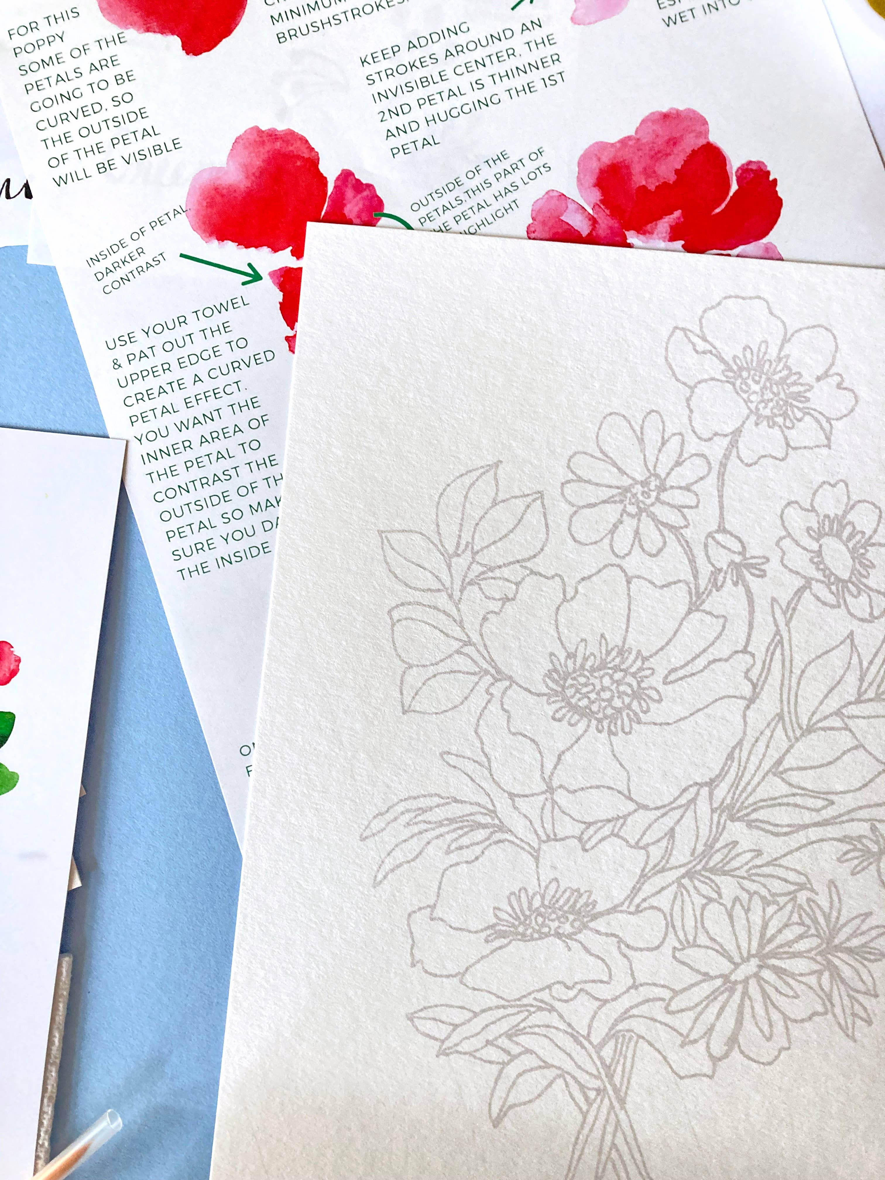 Pink Puddle Studio - Wholesale DIY Craft Kit - Wildflower Bouquet Flower Watercolor Painting DIY Kit5