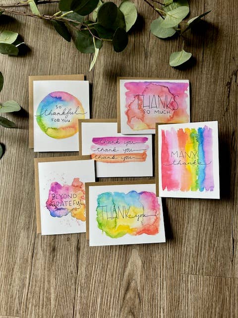 Assorted 6 Pack - Thank You "Vibrant" Series for wholesale by Ink + Splash