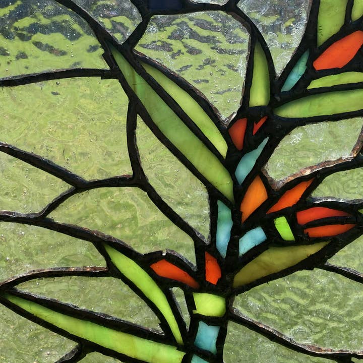 River of Goods - Wholesale Decorative Panel - 10"H Happy Hummingbird Stained Glass Window Panel