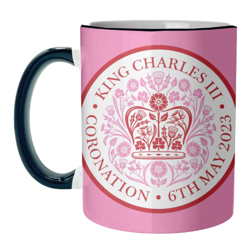 ART WOW – Caneca por atacado – Canecas 'Coroação Rei Charles rosa'6