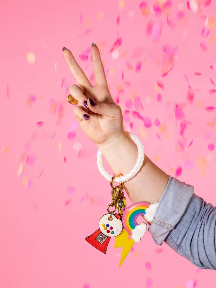 Twist Bracelet Key Ring | Wrist-Worn Key Chain Phone Tether for wholesale by Bangle & Babe