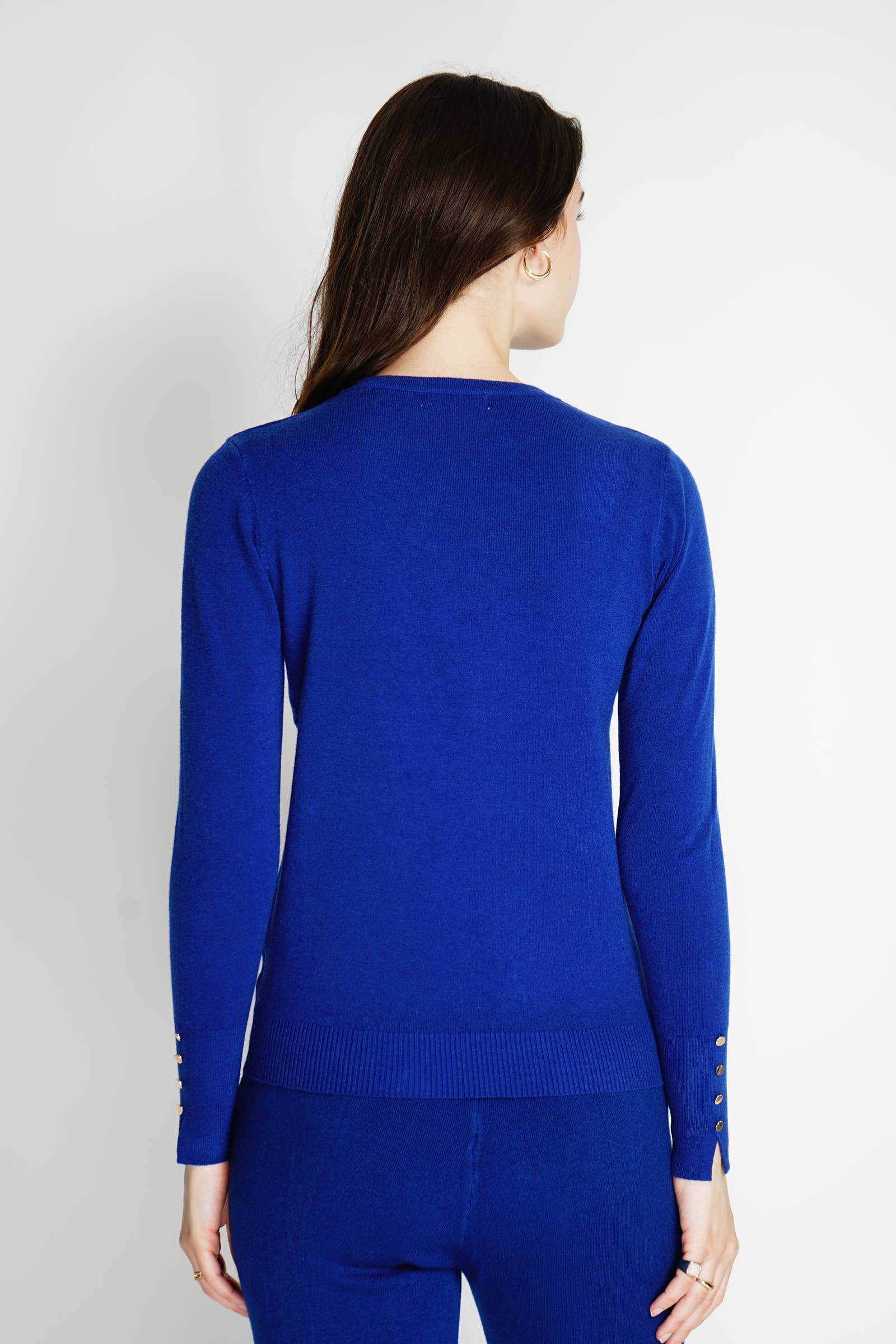 NOELINE - Wholesale Knit Sweater - Women's - Round neck fine knit sweater 252048