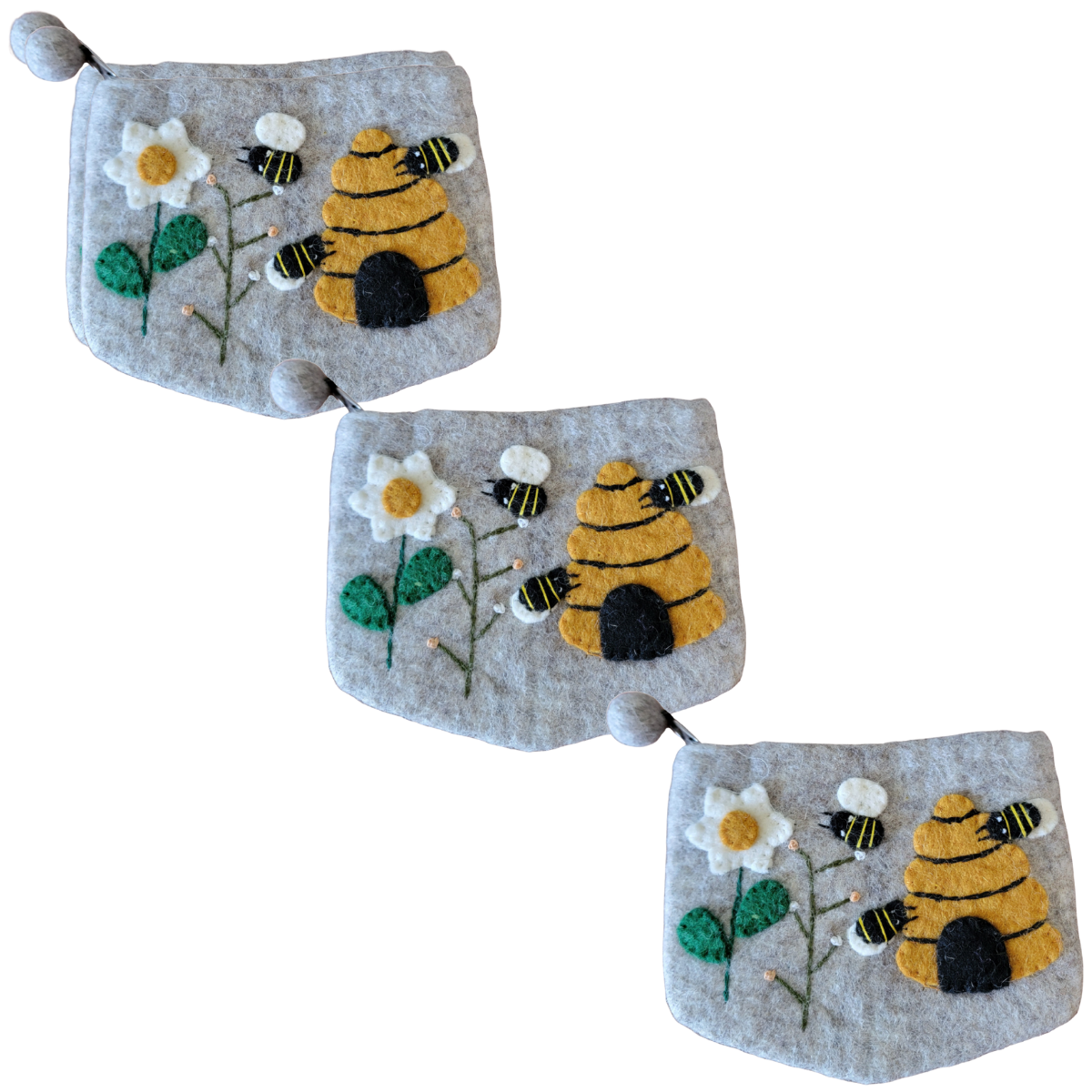 Honey House Naturals - Vente Porte-monnaie – femme - Sac à abeilles en laine - Fabriqué à la main1