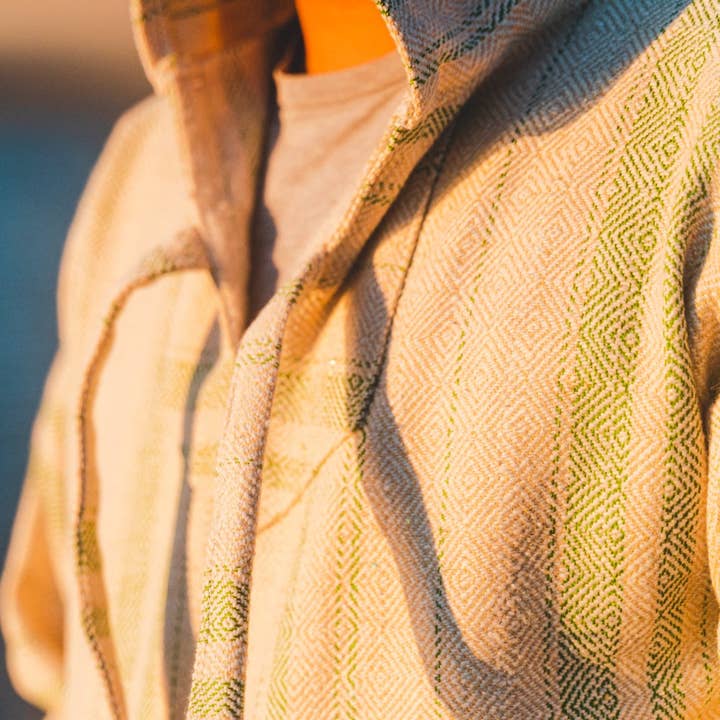 West Path - Wholesale Hoodie - Men's - Mexican Poncho Baja Hoodie - Soft Hooded Sweater - Tan