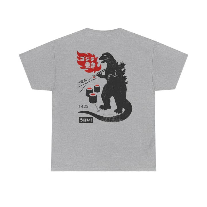 KILLER RETRO – wholesale T-shirt (graphic) – unisex – Vintage Sushi Ad T‑Shirt — Retro Japanese Monster Sushi Graphic Tee7