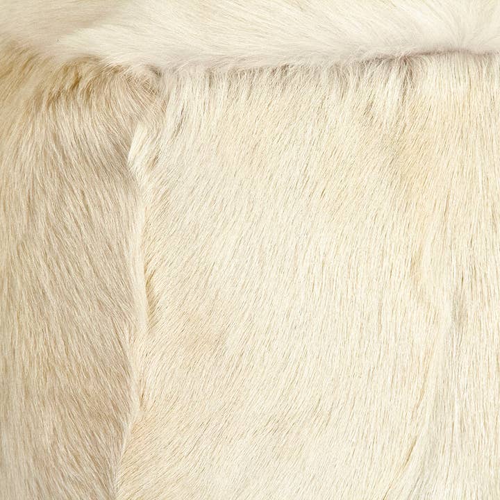 Zentique Inc. - Wholesale Pouf - Tibetan Ivory Goat Fur Pouf