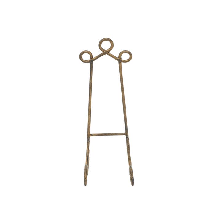 Import Corner - Wholesale Easel - A-26429: METAL GOLD EASEL 7"W, 19"H3