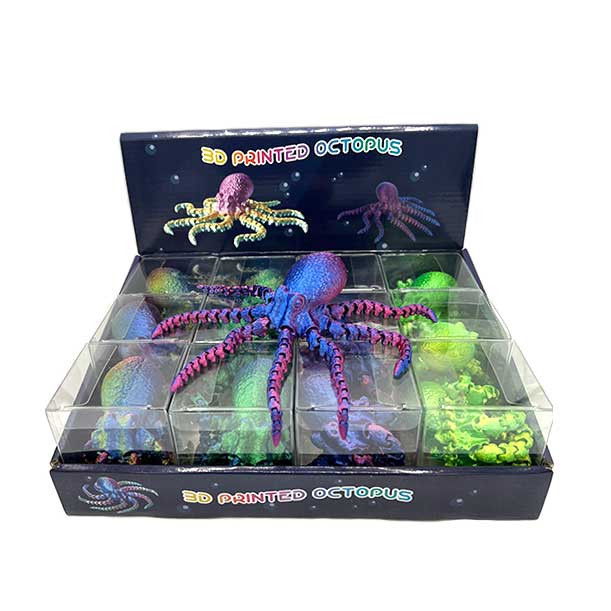 Barry-Owen Co., Inc. - Wholesale Toy Car/Truck - Kids - 3D PRINTED OCTOPUS ASST COLORS
0