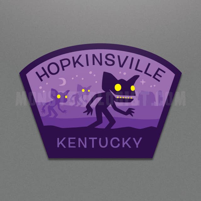Hopkinsville, Kentucky Travel Sticker for wholesale by Monsterologist