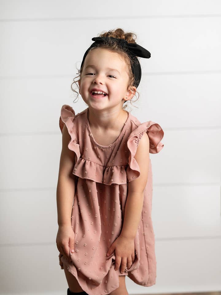 Wren & James - Vente Robe – enfant - Robe d'été à volants avec plastron à pois suisses pour filles4