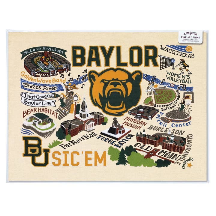catstudio - Wholesale Art Print - Baylor University Collegiate Fine Art Print