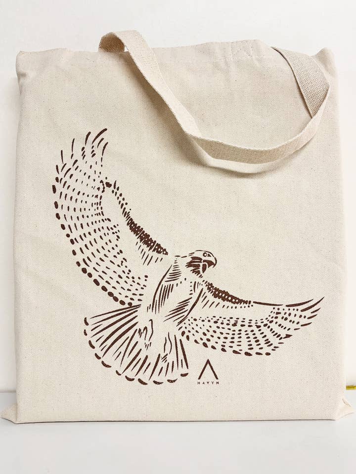 Saco de Lona com Impressão Manual de Águia-de-cauda-vermelha para Uso Diário por atacado de HAVYN