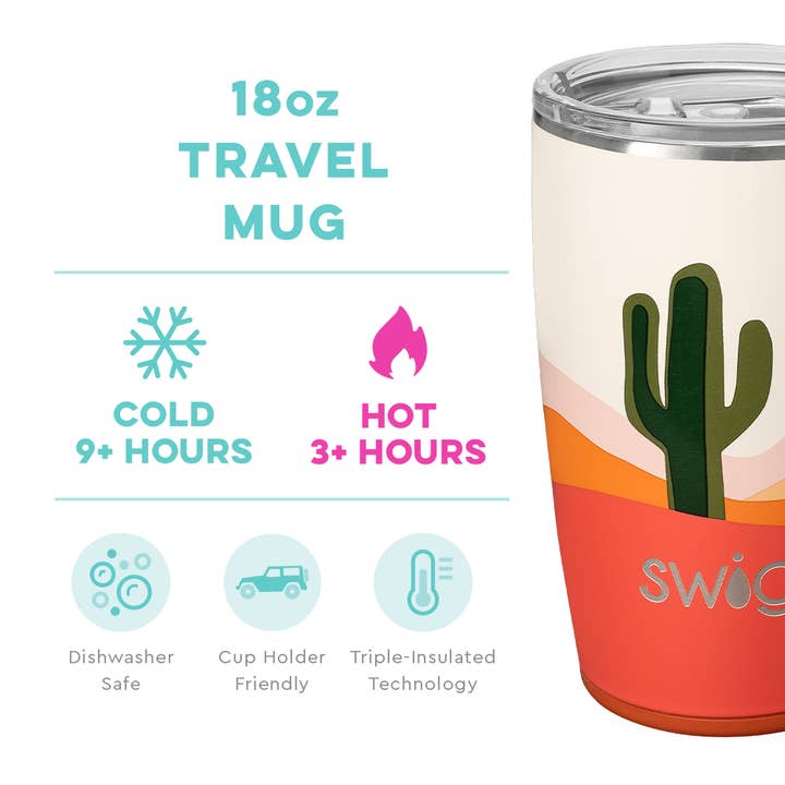 Swig Life - Wholesale Insulated Mug/Tumbler - Boho Desert Travel Mug (18oz)