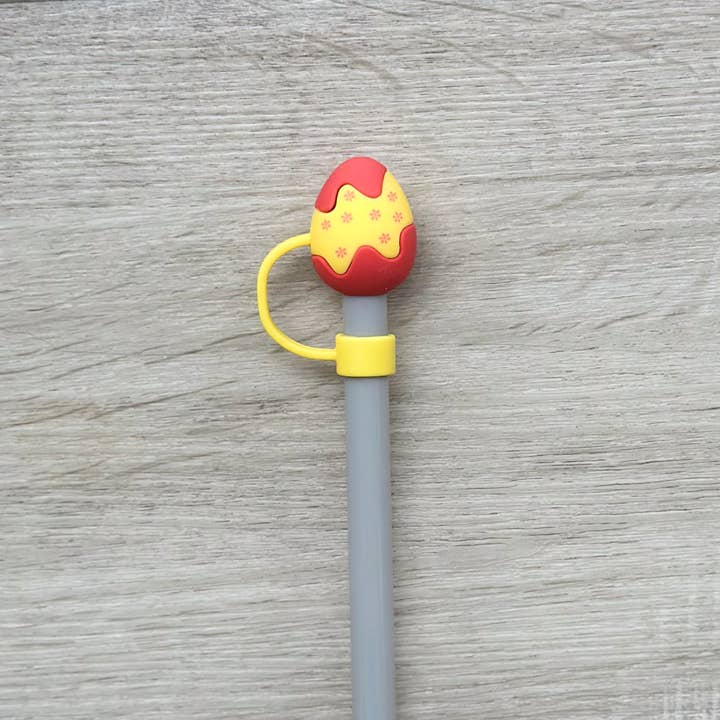 iconic mi – wholesale Easter card – SALE Straw Cover Easter Egg Red and Yellow 10mm