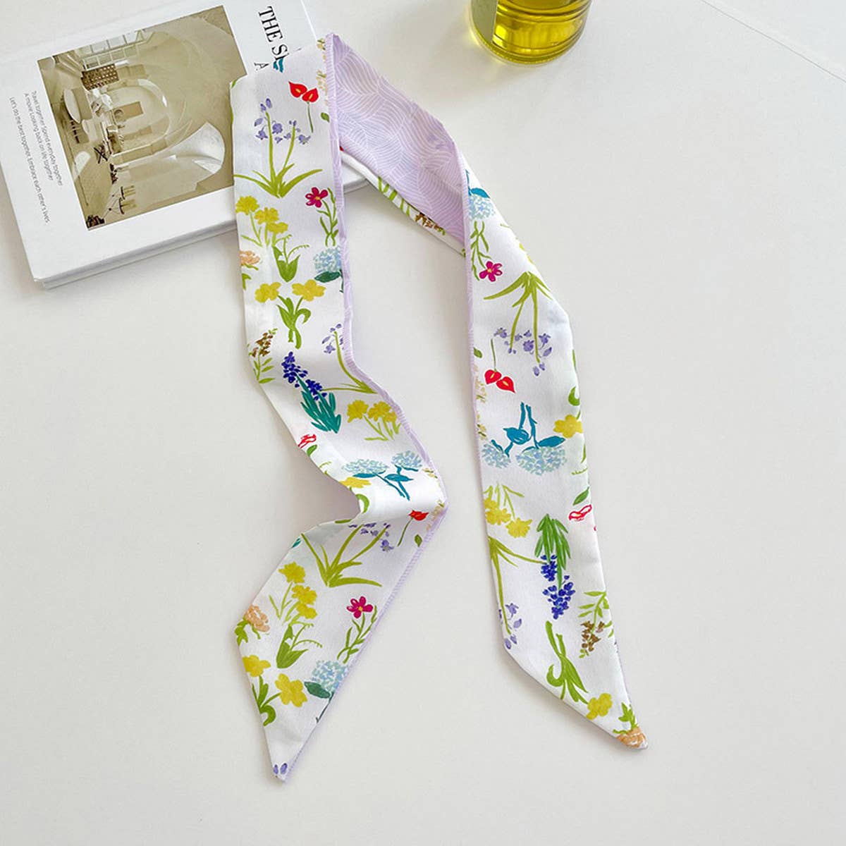 ACCITY - Wholesale Head Scarf - Women's - NARROW AND LONG BAG DECORATIVE RIBBONS_CWASC07043