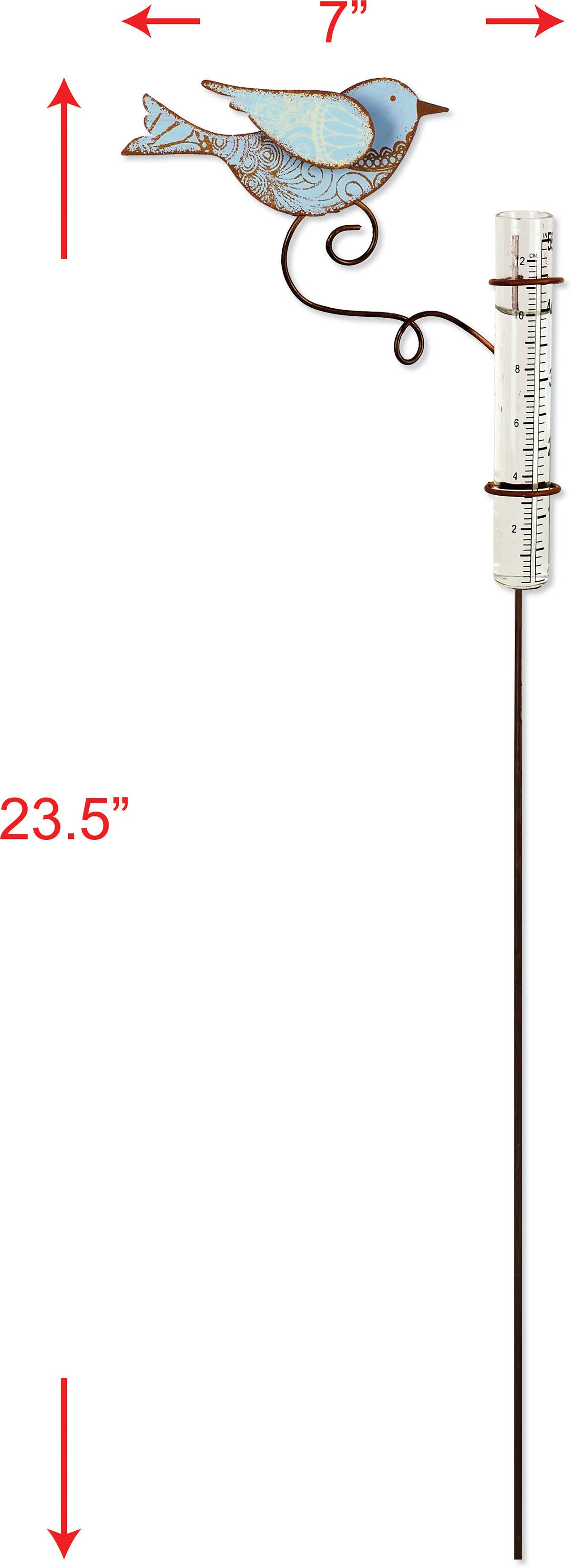 Sunset Vista Designs - Wholesale Outdoor Ornament/Decor - Paisley Bird Rain Gauge0