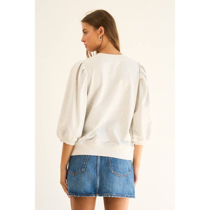 The GREii - Wholesale Sweatshirt - Women's - Premium French Terry Puff Sleeve Pullover17