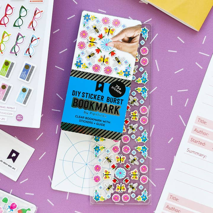 Pipsticks – wholesale Sticker – Blossom & Buzz DIY Sticker Burst Bookmark1