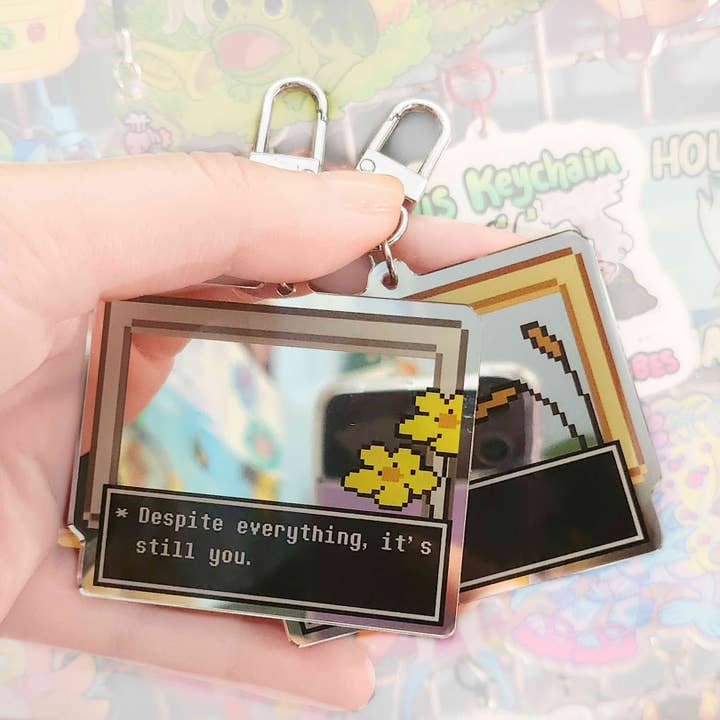 Despite Everything Mirror Keychain for wholesale by Dizzy Leopard Shop
