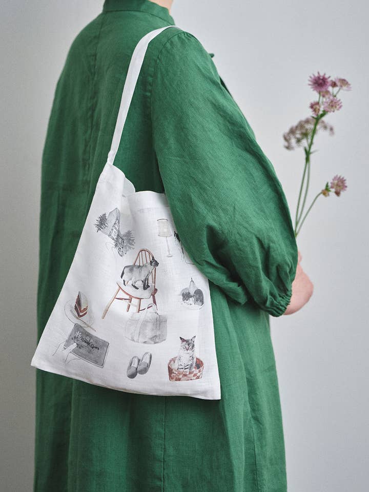 M.Ogihara Bag Living With Cats for wholesale by Fog Linen Work