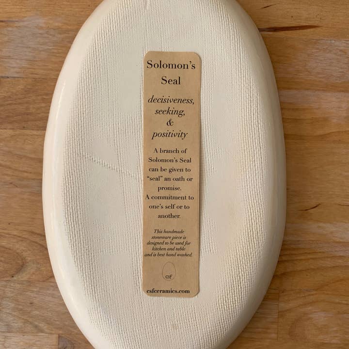 CSF Ceramics - Wholesale Platter - Oval Platter: Solomons Seal2