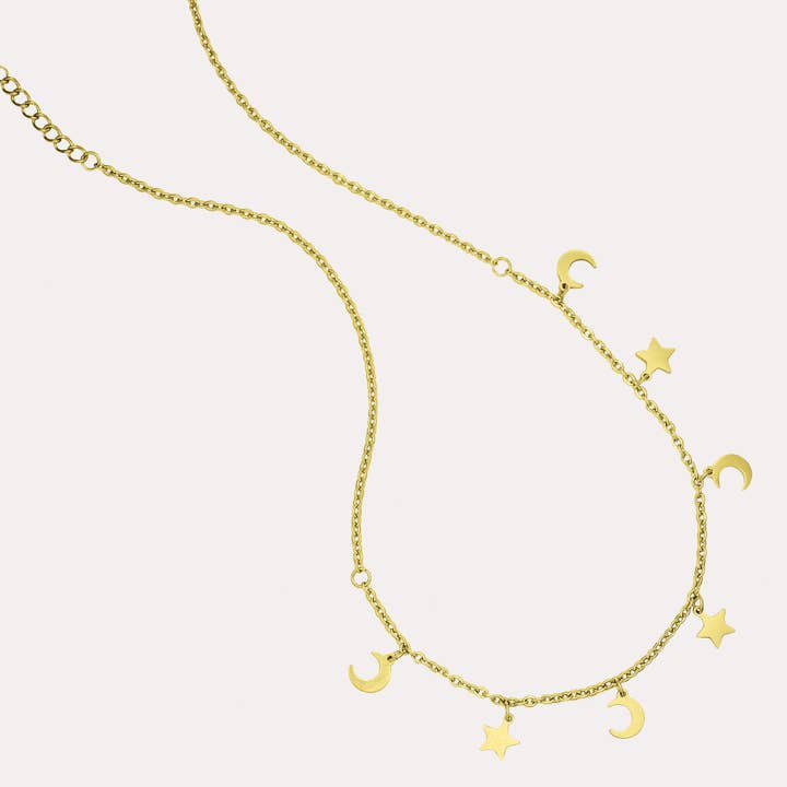 Star and Moon Choker for wholesale by ZUDO
