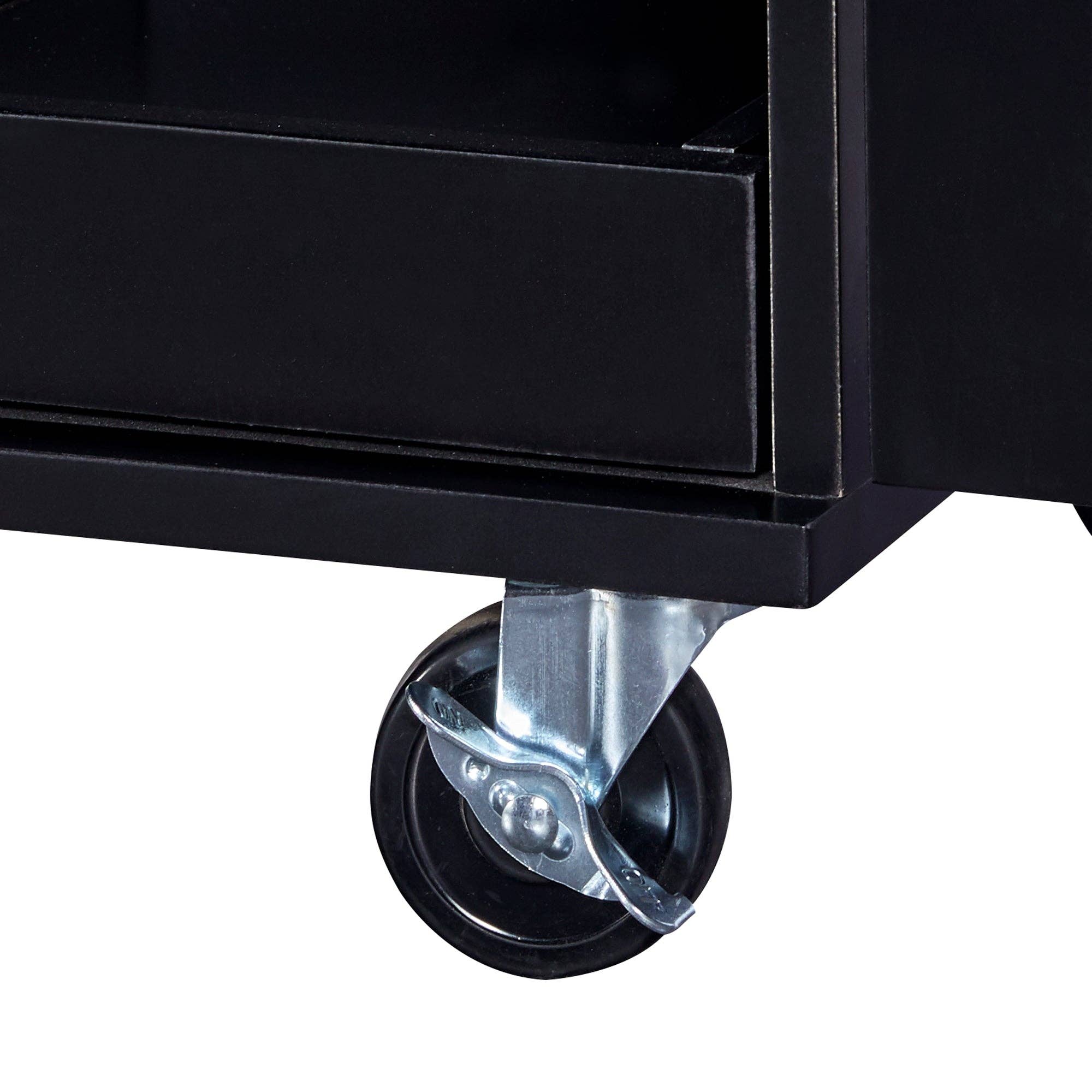 Orange County Decor - Wholesale Kitchen Storage/Organizer - K&K Rolling Kitchen Island With Storage, Kitchen Cart With Rubber Wood Top, 3 Drawer, 2 Slide Out Shelf And Internal Storage Rack, Kitchen Island On Wheels With Spice Rack & Tower Rack, Black Black19