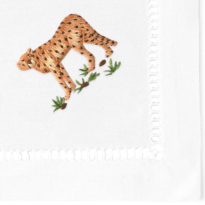 Henry Handwork - Wholesale Dinner & Cloth Napkin - African Animal Cocktail Napkins | Mixed Set of 4